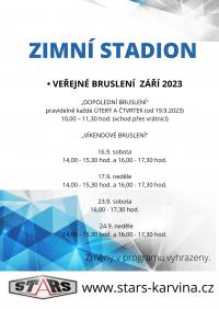 Veřejné bruslení ZÁŘÍ 2023