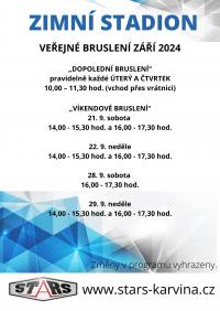 Veřejné bruslení září 2024