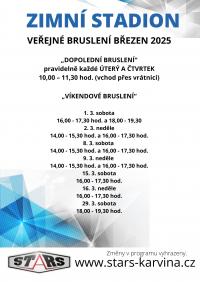 Rozpis veejnho bruslen bezen - prava